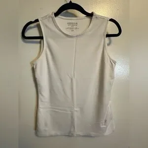 Blouse Adrienne Vittadini Blanche Taille L - Coupe Laser, Occasion Très Bon état